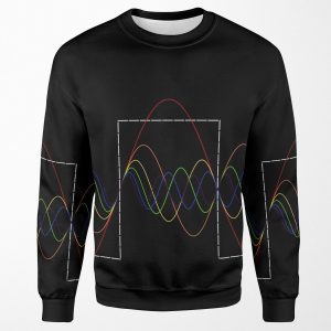 Square Wave Fourier Transform Night Edition All-over-print Unisex Sweatshirt