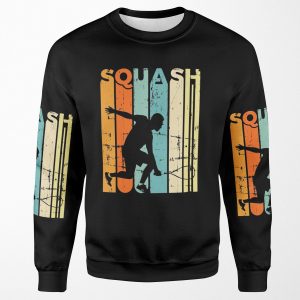 Squash Player Gift Tennis Retro Team All-over-print Unisex Sweatshirt