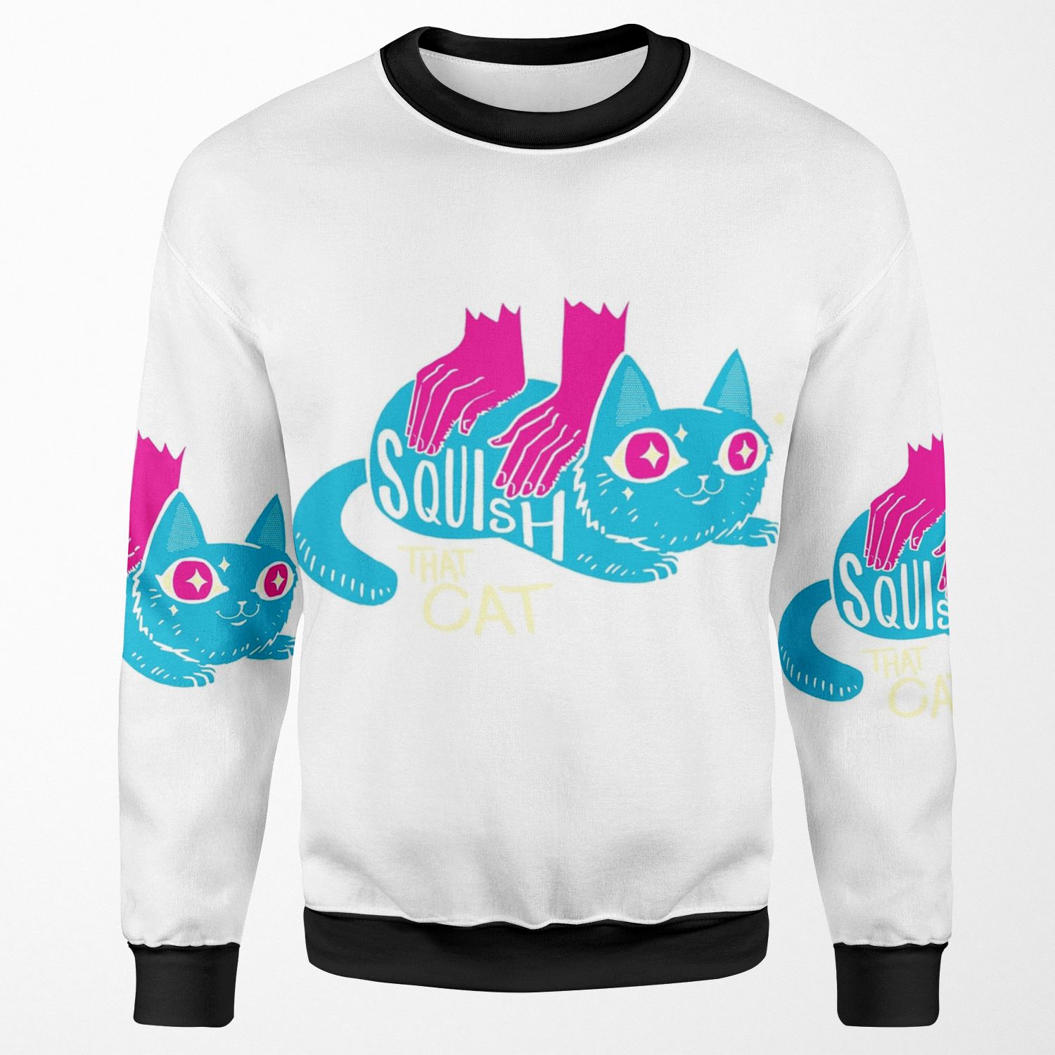 Squish That Cat All-over-print Unisex Sweatshirt