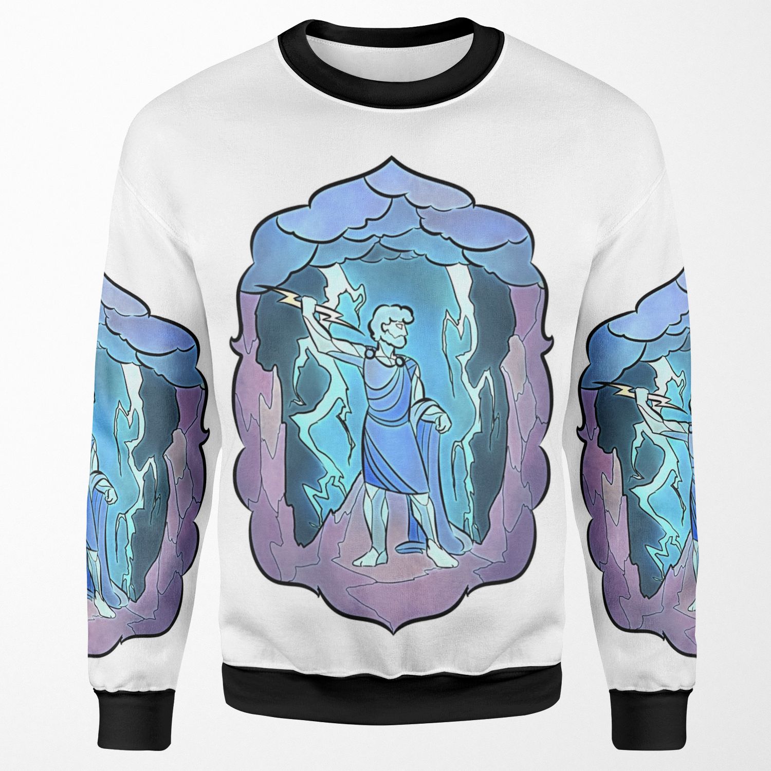 Stained Glass Zeus All-over-print Unisex Sweatshirt