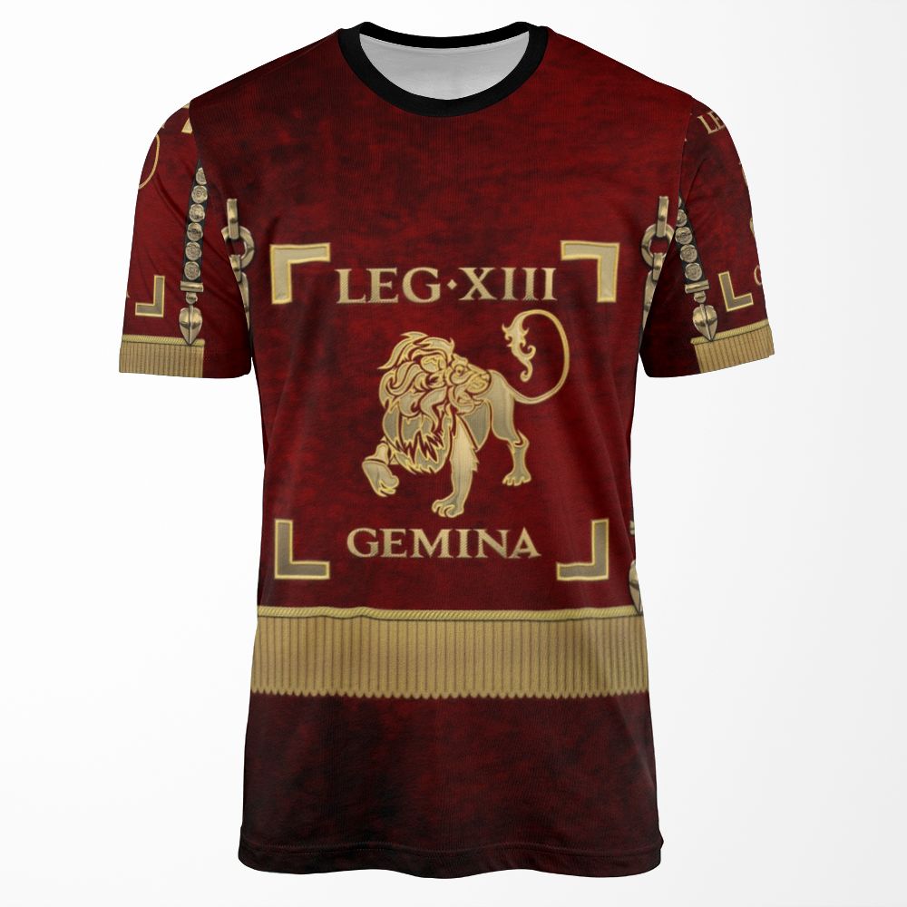Standard Of The 13Th Legion Geminia Vexillum Of 13Th Twin Legion All-over-print T-shirt