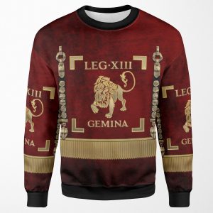 Standard Of The 13Th Legion Geminia Vexillum Of 13Th Twin Legion All-over-print Unisex Sweatshirt