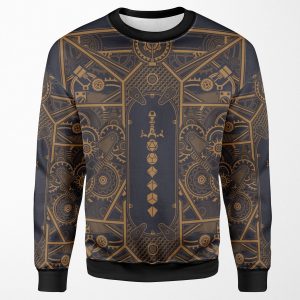 Steampunk Polyhedral Dice Sword All-over-print Unisex Sweatshirt