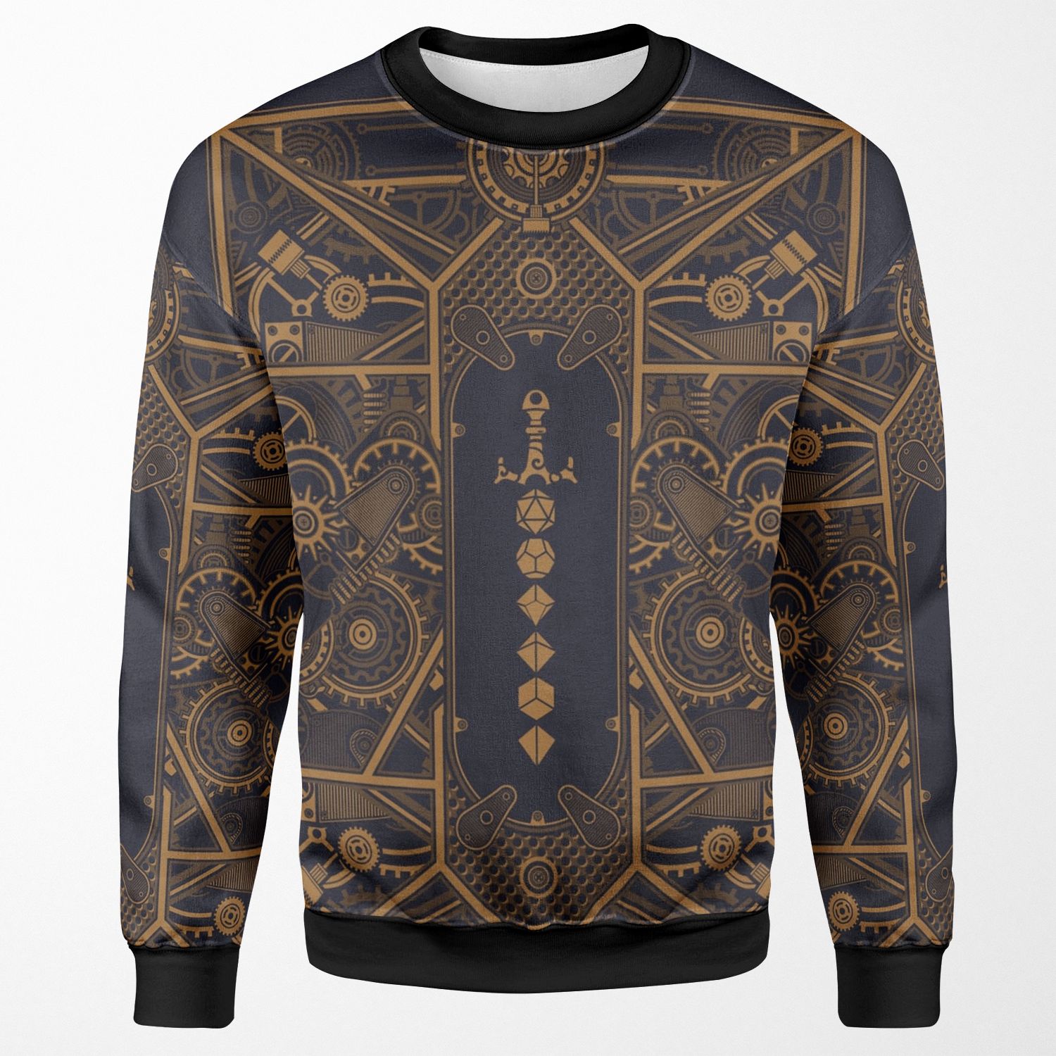 Steampunk Polyhedral Dice Sword All-over-print Unisex Sweatshirt