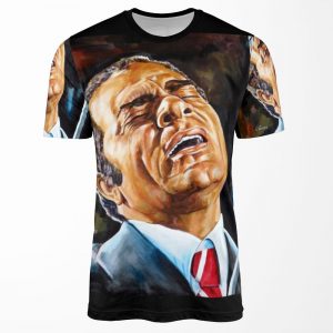 Stelios Kazantzidis Portrait Painting All-over-print T-shirt