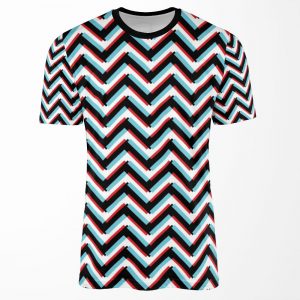 Stereoscopic Chevron All-over-print T-shirt