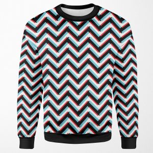 Stereoscopic Chevron All-over-print Unisex Sweatshirt