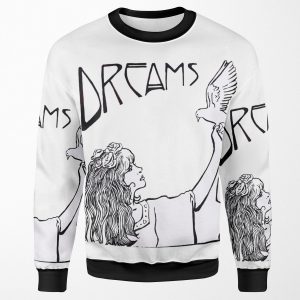Stevie Nicks Art Nouveau Style B And W All-over-print Unisex Sweatshirt
