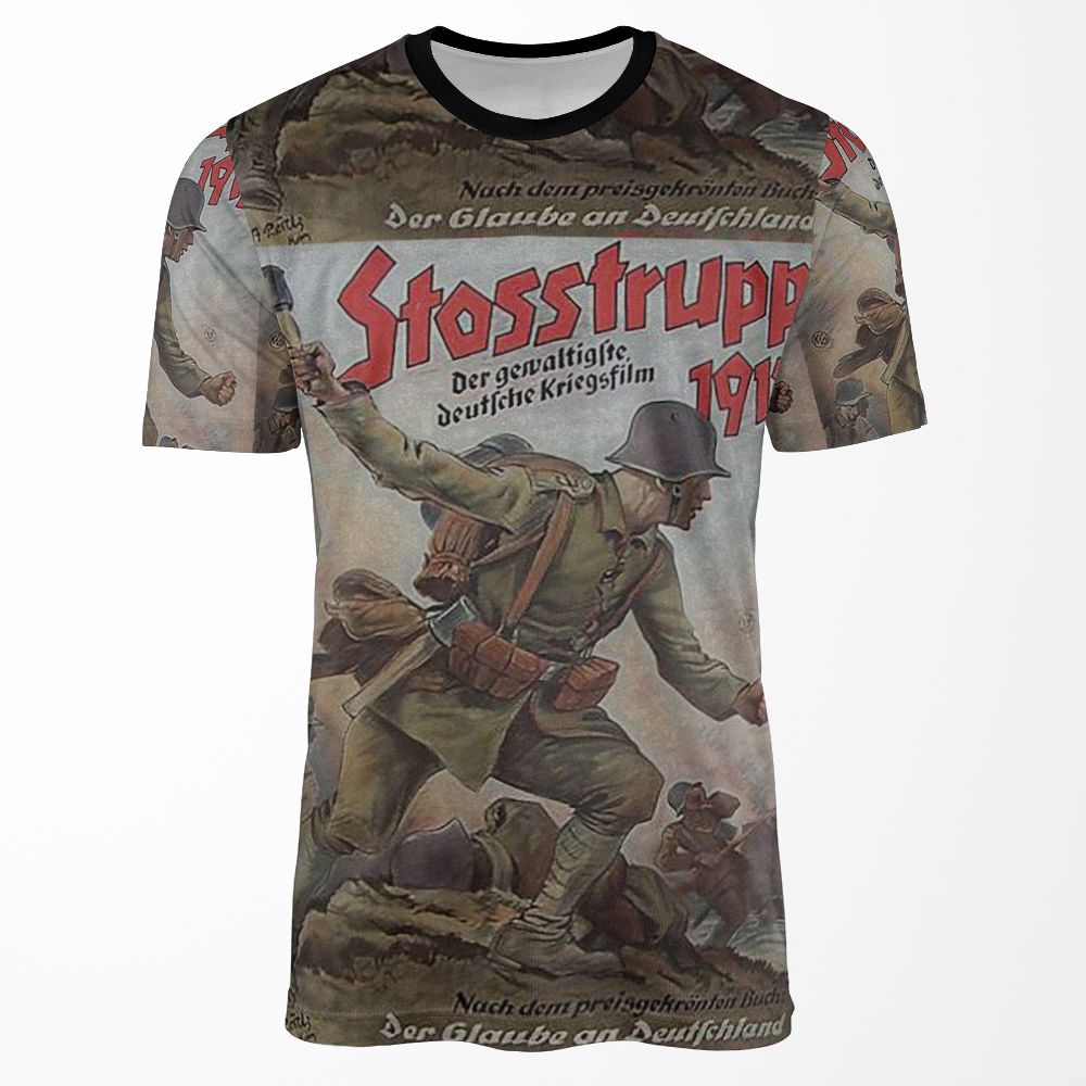 Stosstrupp 1917 Vintage Wwi German Movie Poster All-over-print T-shirt