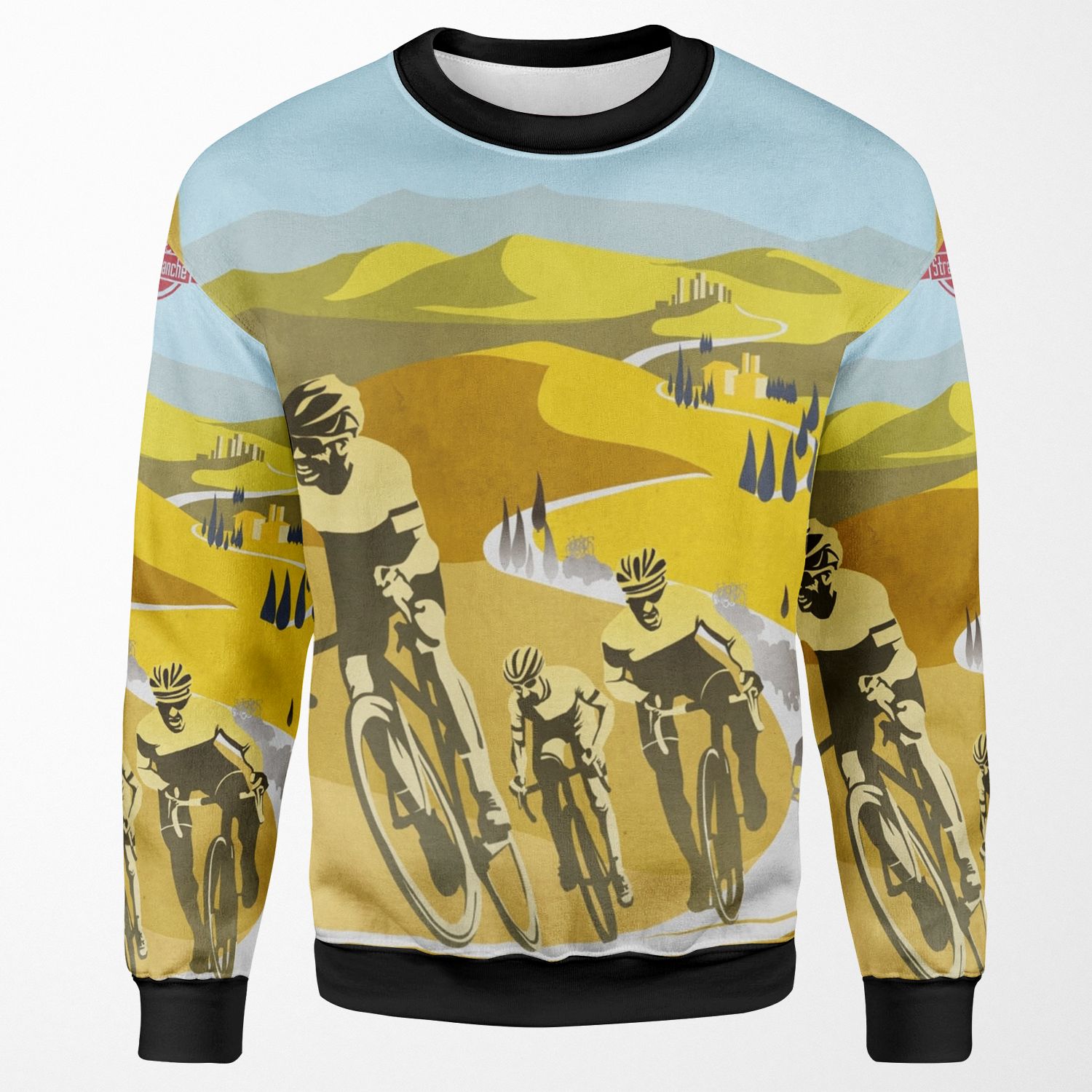 Strade Bianche Retro Cycling Art All-over-print Unisex Sweatshirt