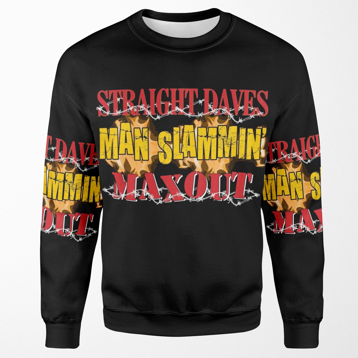 Straight Daves Man Slammin Max Out All-over-print Unisex Sweatshirt