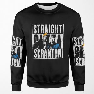 Straight Outta Scranton Lazy Scranton All-over-print Unisex Sweatshirt