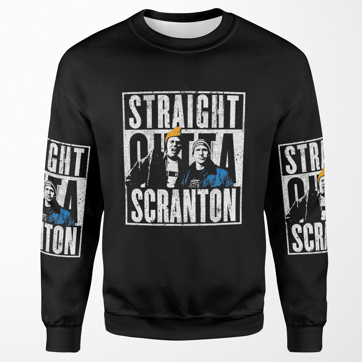 Straight Outta Scranton Lazy Scranton All-over-print Unisex Sweatshirt