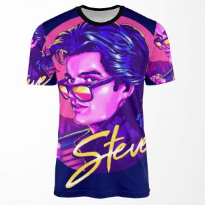 Stranger Things Steve Harrington Available On Mask All-over-print T-shirt