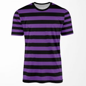 Stripes Purple Black All-over-print T-shirt