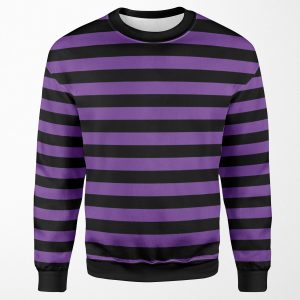 Stripes Purple Black All-over-print Unisex Sweatshirt