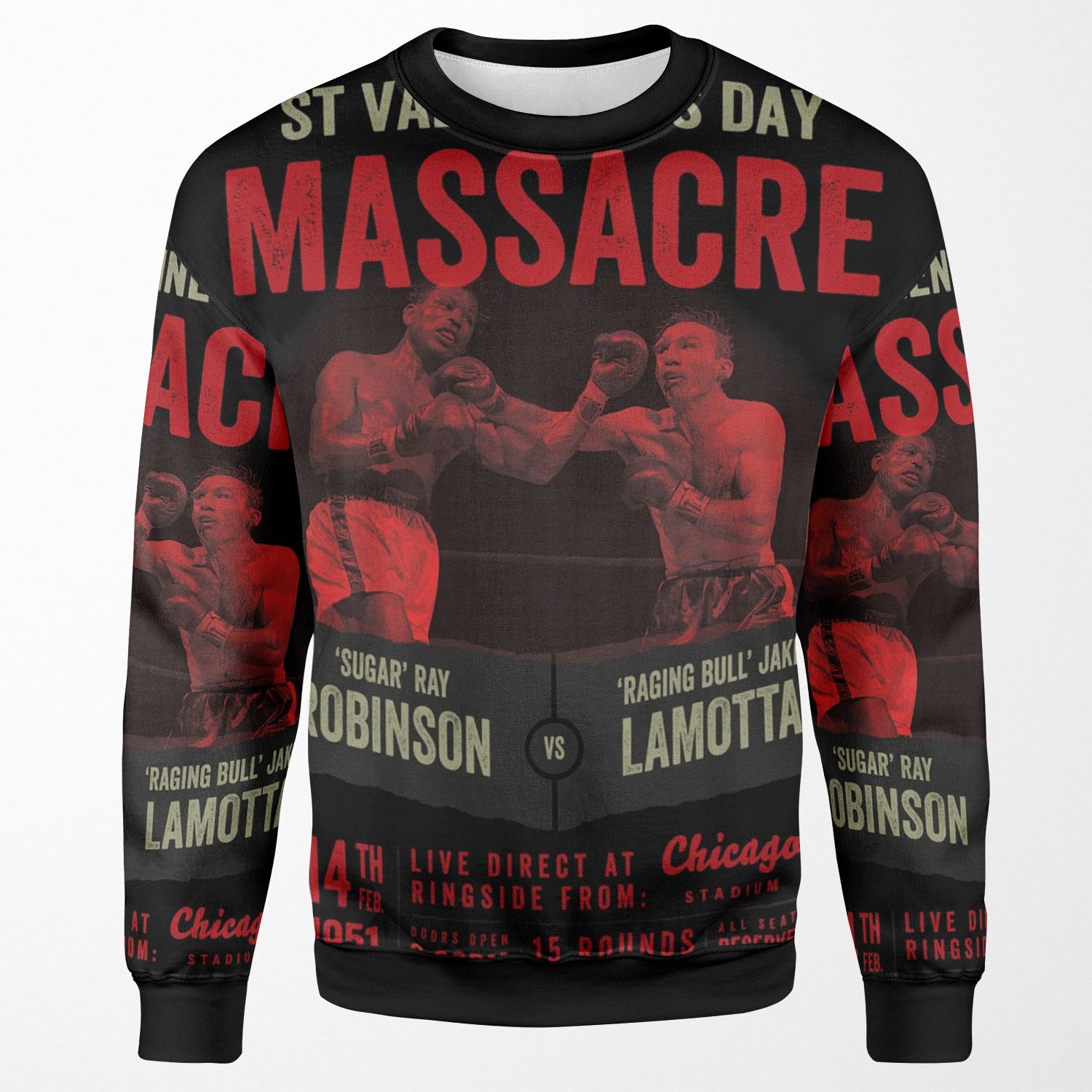 Sugar Ray Robinson Vs Jake Lamotta Shirt All-over-print Unisex Sweatshirt