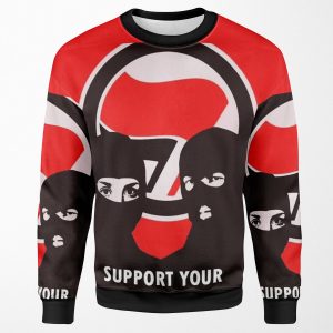 Support Your Local Antifa Anti Fascist Action All-over-print Unisex Sweatshirt