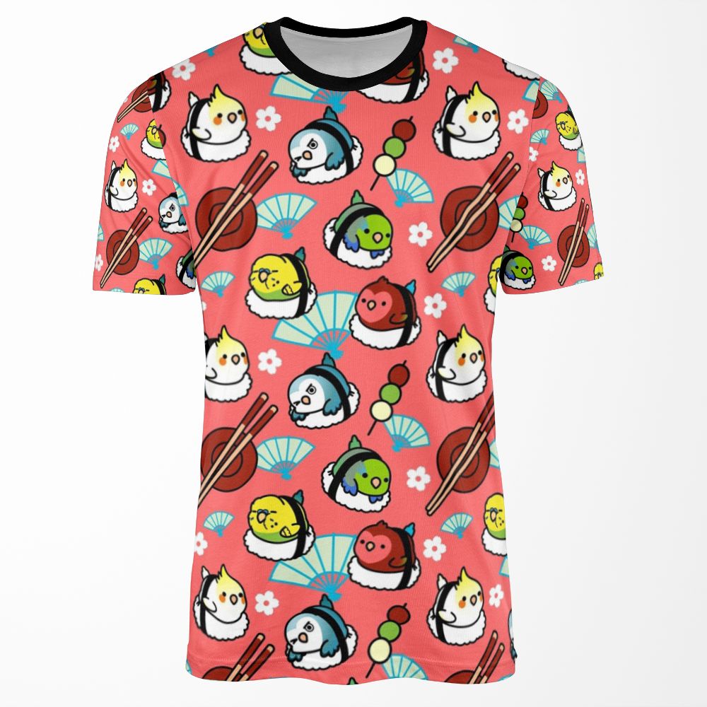 Sushi Time With Cody The Lovebird And Friends All-over-print T-shirt