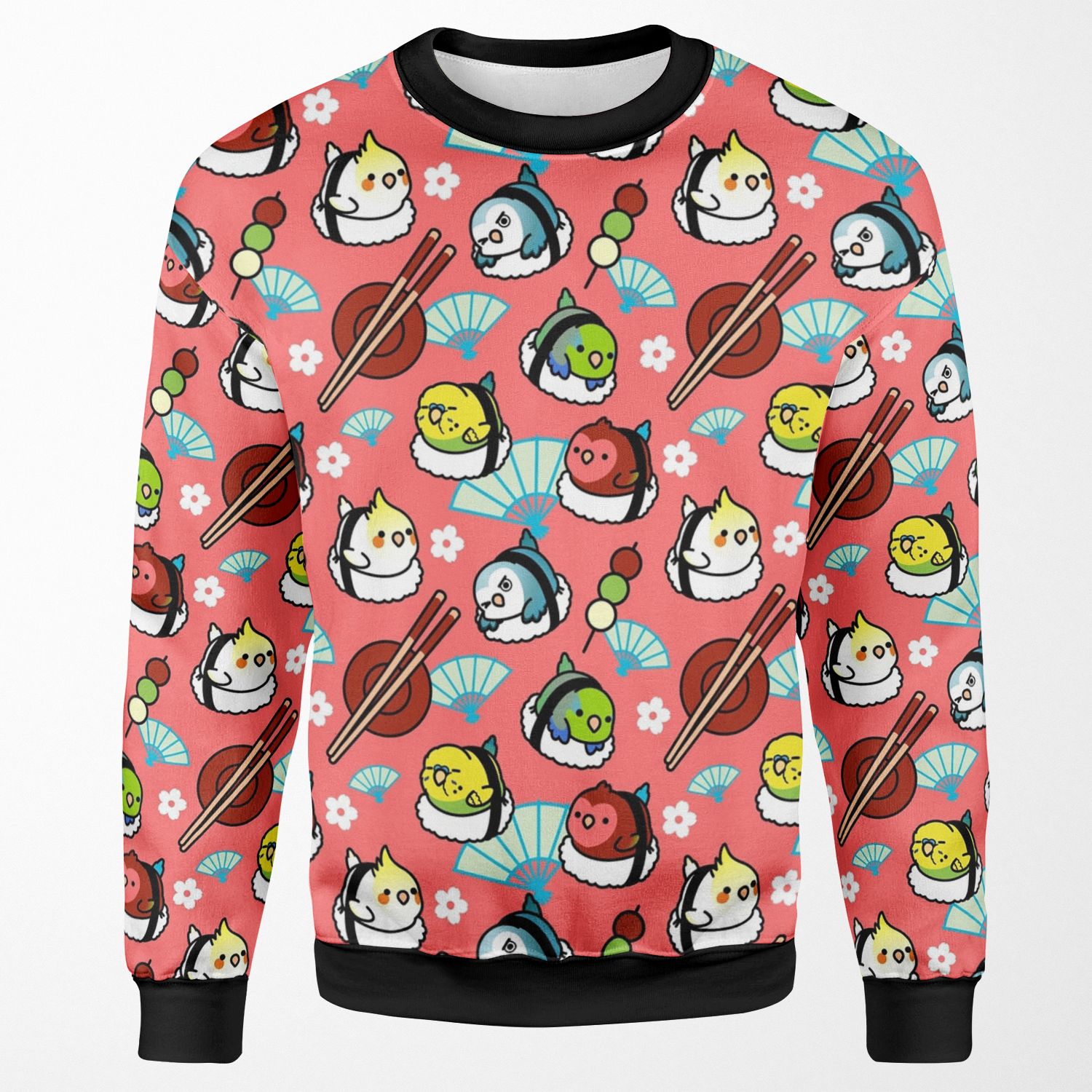 Sushi Time With Cody The Lovebird And Friends All-over-print Unisex Sweatshirt