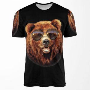 Swag Grizzly Bear In Aviator Sunglass 745 All-over-print T-shirt