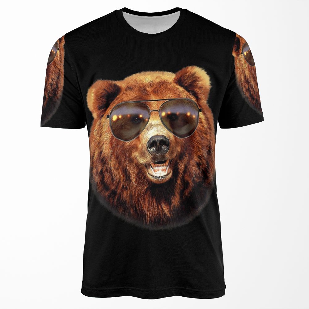 Swag Grizzly Bear In Aviator Sunglass 745 All-over-print T-shirt