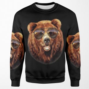Swag Grizzly Bear In Aviator Sunglass 745 All-over-print Unisex Sweatshirt