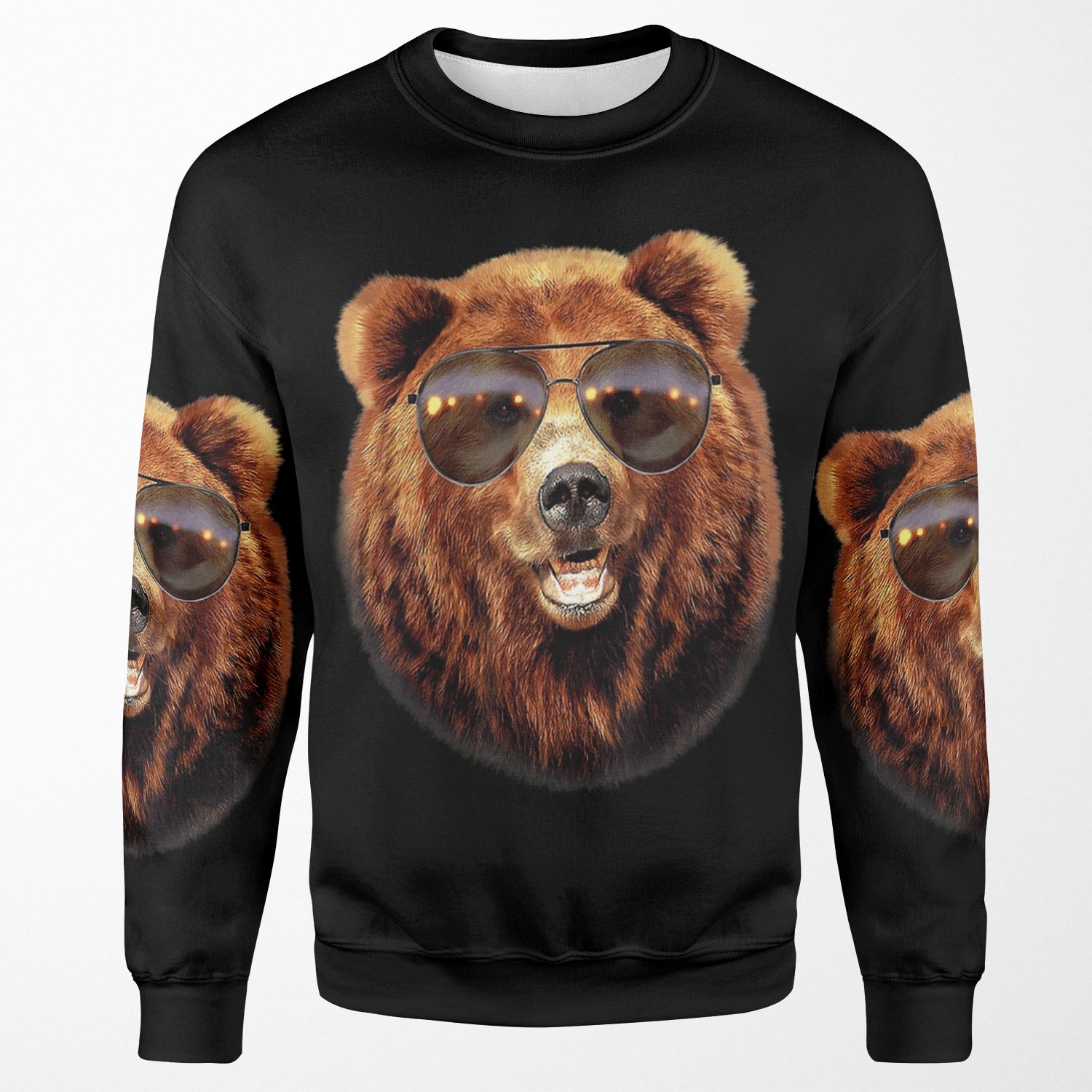 Swag Grizzly Bear In Aviator Sunglass 745 All-over-print Unisex Sweatshirt