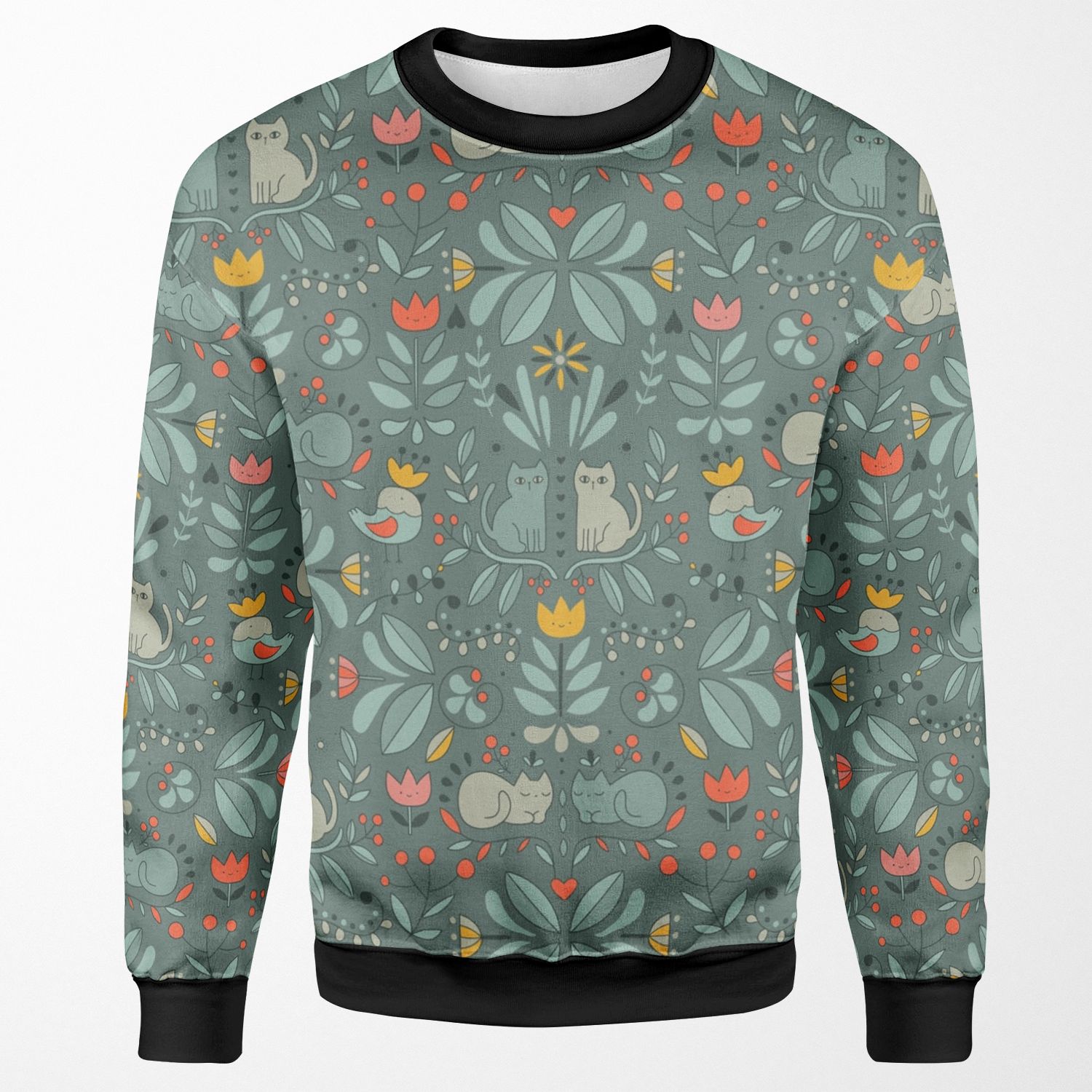 Swedish Folk Cats All-over-print Unisex Sweatshirt