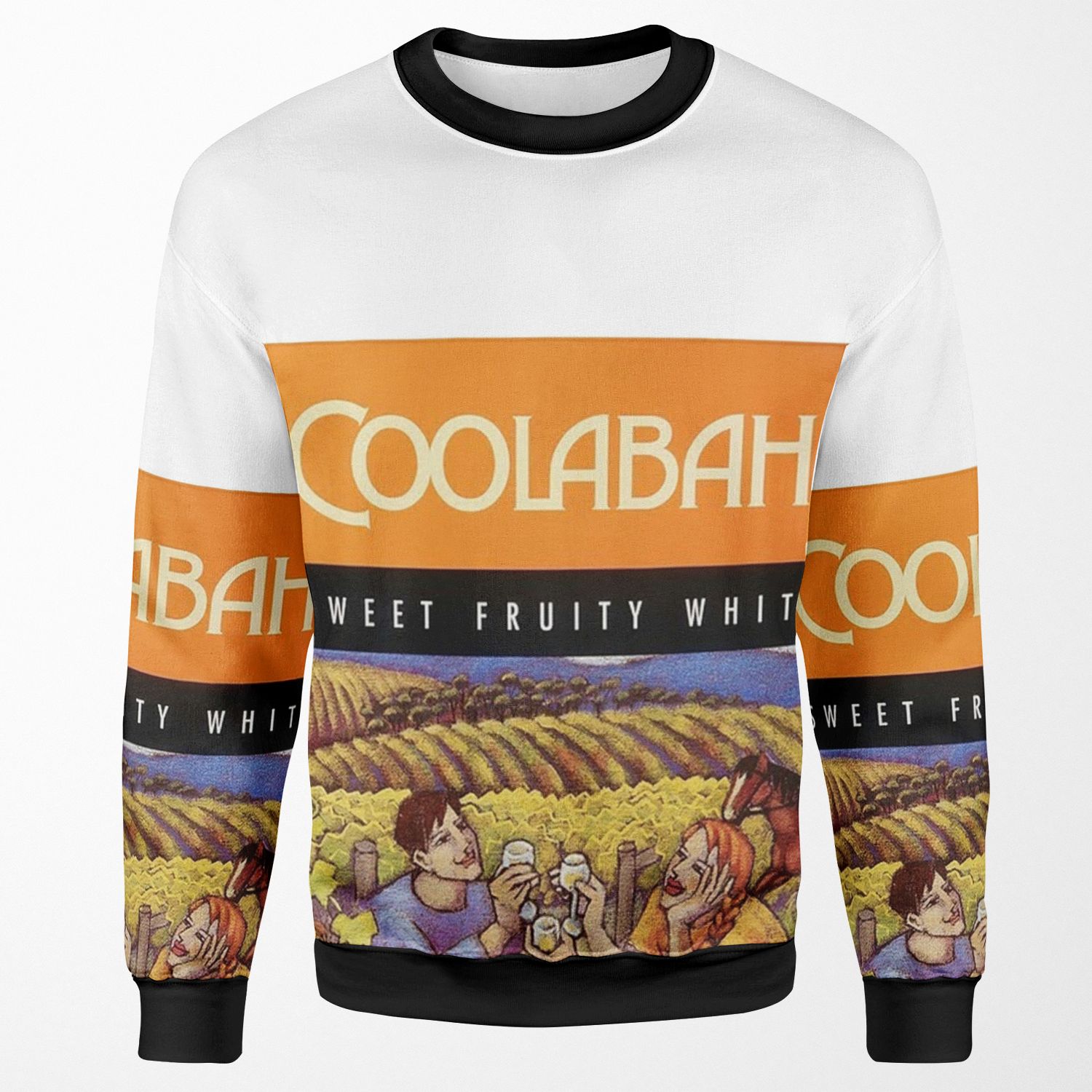 Sweet Fruity White All-over-print Unisex Sweatshirt