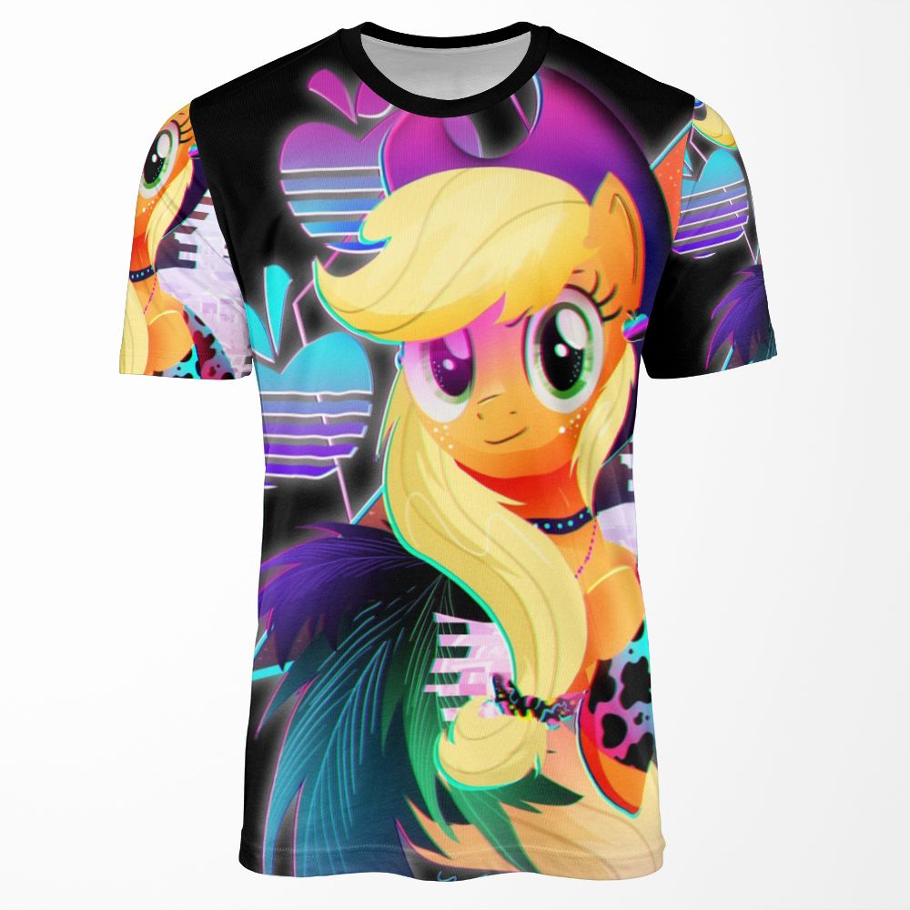 Synthwave Applejack All-over-print T-shirt