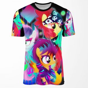 Synthwave Cutie Mark Crusaders All-over-print T-shirt