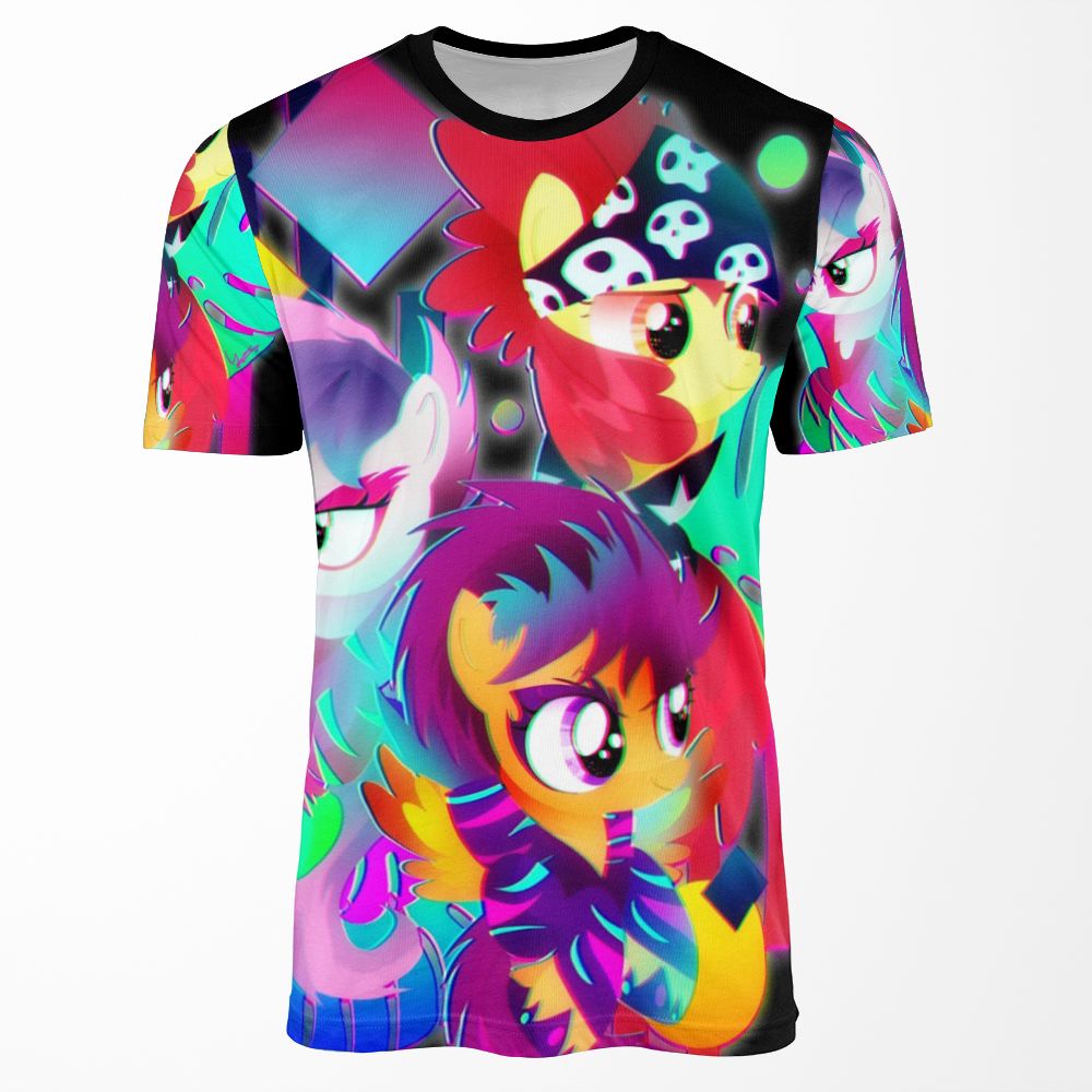 Synthwave Cutie Mark Crusaders All-over-print T-shirt