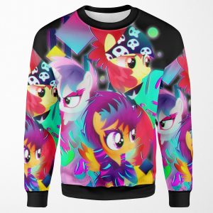 Synthwave Cutie Mark Crusaders All-over-print Unisex Sweatshirt