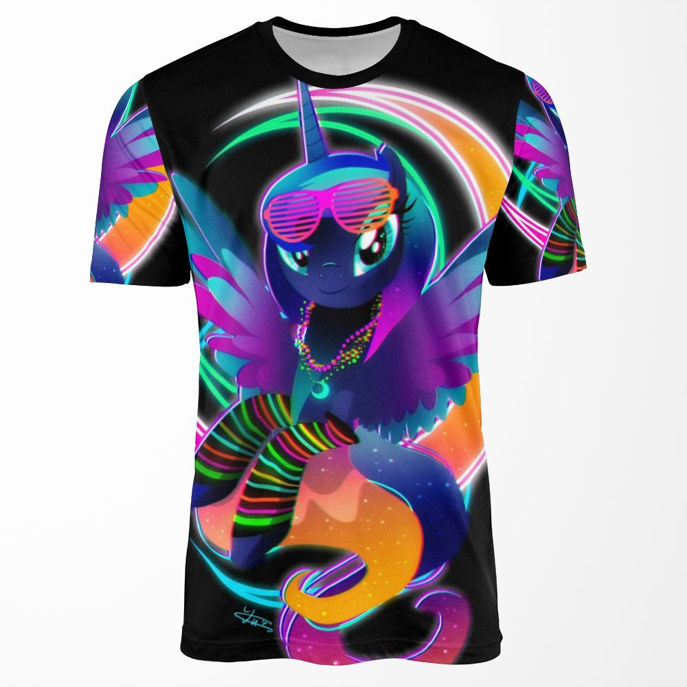 Synthwave Princess Luna All-over-print T-shirt