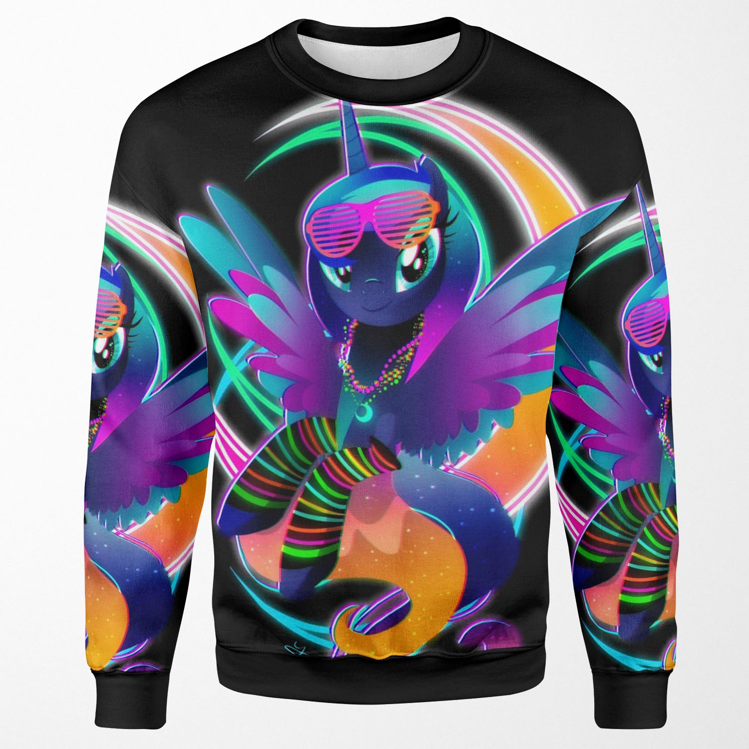 Synthwave Princess Luna All-over-print Unisex Sweatshirt