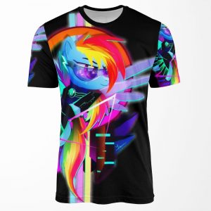 Synthwave Rainbow Dash All-over-print T-shirt