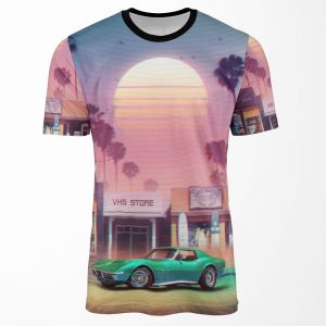 Synthwave Sunset Drive All-over-print T-shirt