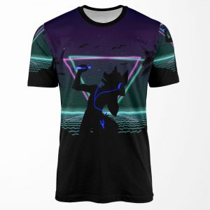 Synthwave Wolf All-over-print T-shirt