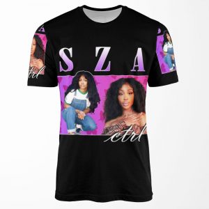 Sza Retro Vintage Hip Hop Tee 90 S Aesthetic All-over-print T-shirt