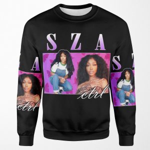 Sza Retro Vintage Hip Hop Tee 90 S Aesthetic All-over-print Unisex Sweatshirt