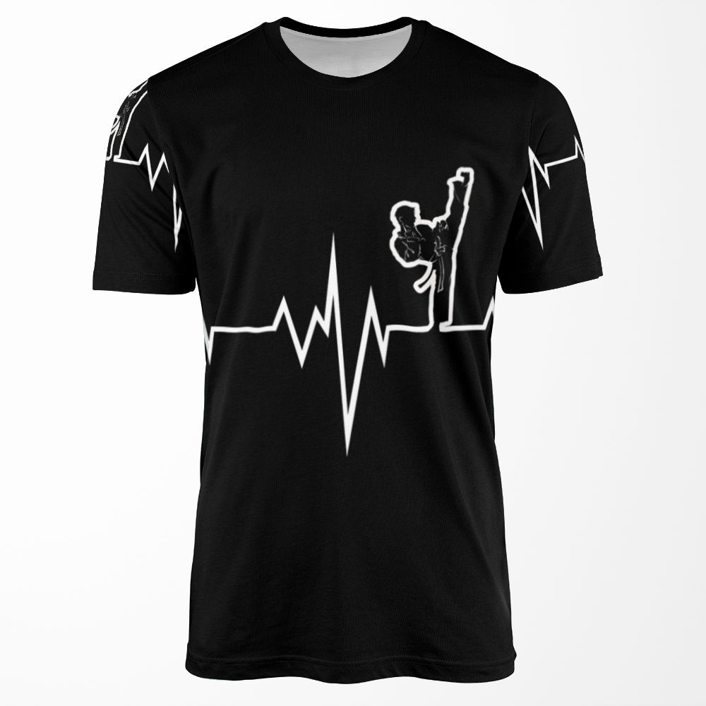 Taekwondo Heart Beat Korea Martial Art All-over-print T-shirt