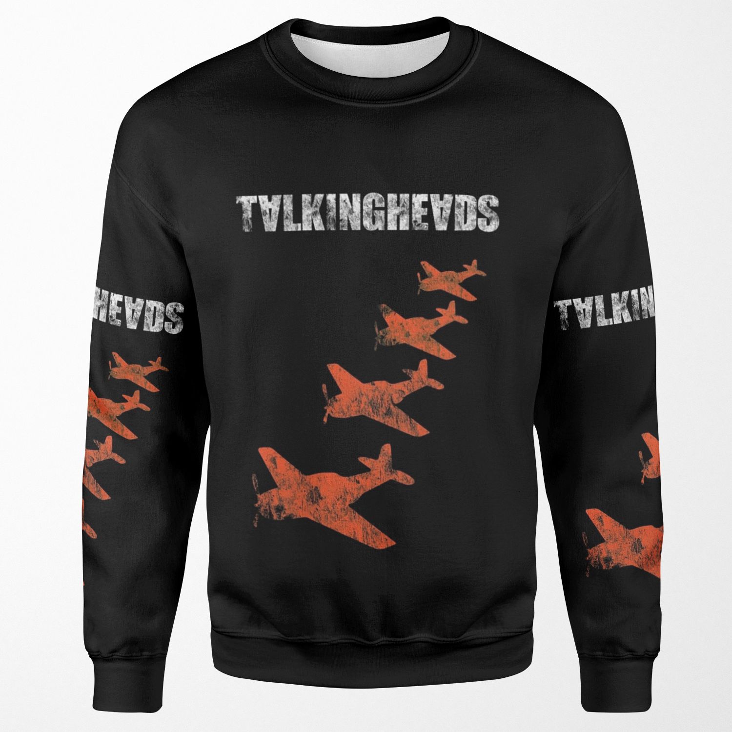 Talking Heads Planes Distressed All-over-print Unisex Sweatshirt