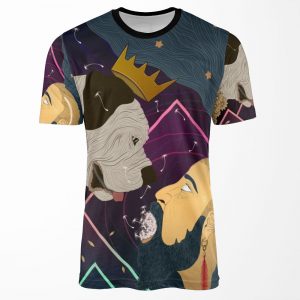 Tarot Major Arcana 00 The Fool Long Hair Man With A Dog All-over-print T-shirt