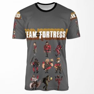 Team Fortress 2 All Characters Classes With Tf2 Logo All-over-print T-shirt