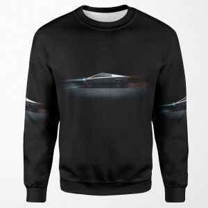 Tesla New Cybertruck In The Dark All-over-print Unisex Sweatshirt