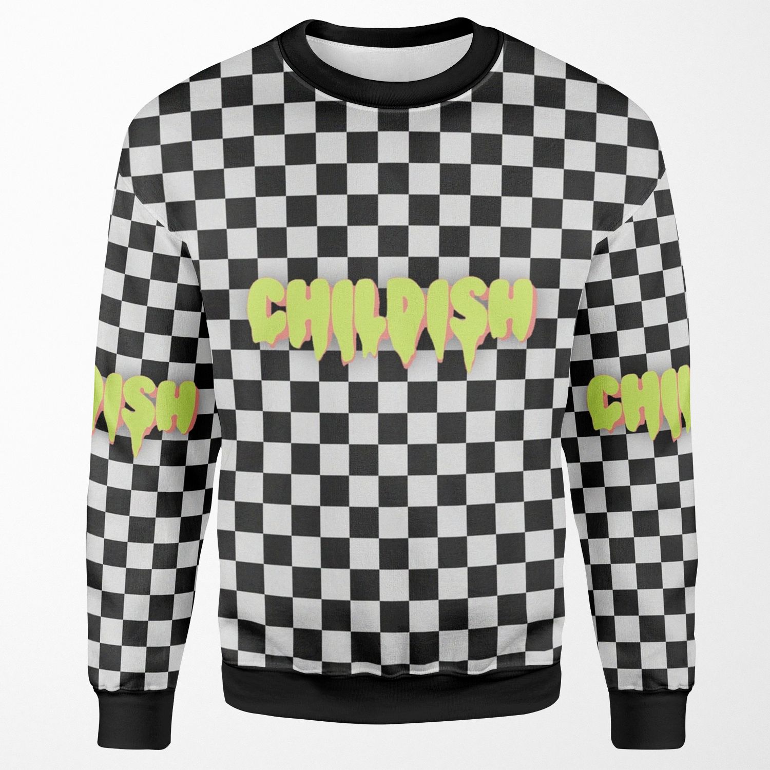 Tgfbro Childish B And W Design All-over-print Unisex Sweatshirt