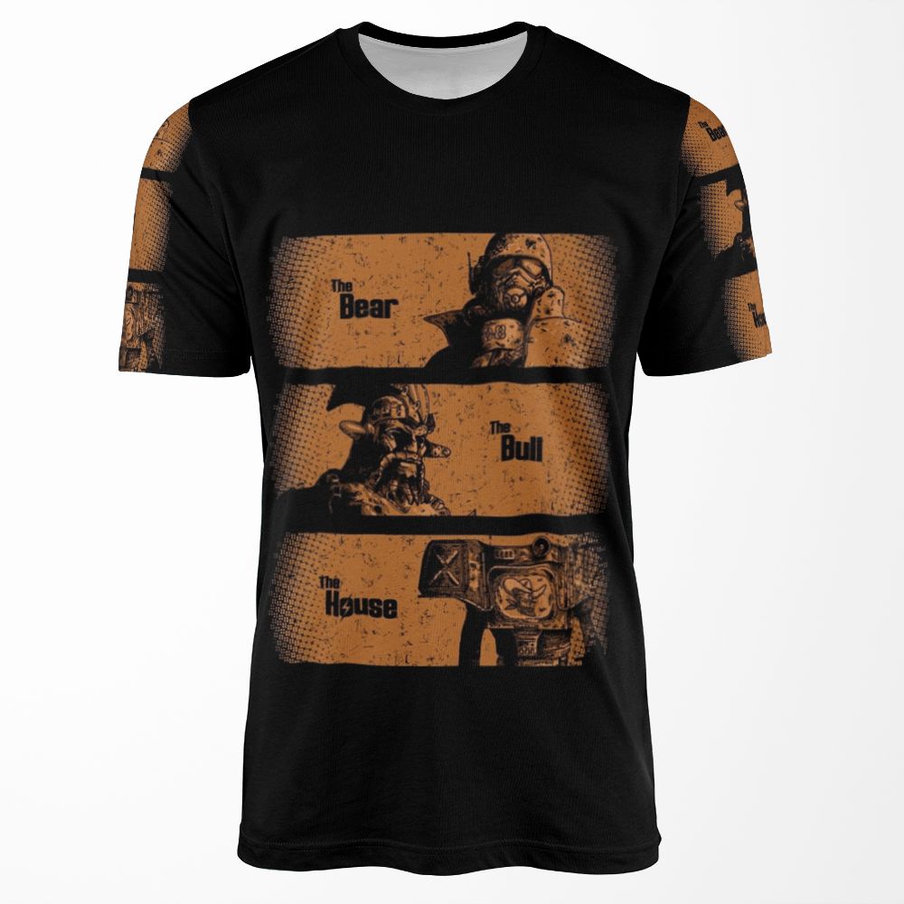 The Bear The Bull The House All-over-print T-shirt