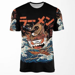 The Black Great Ramen All-over-print T-shirt