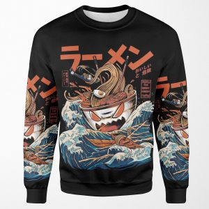 The Black Great Ramen All-over-print Unisex Sweatshirt
